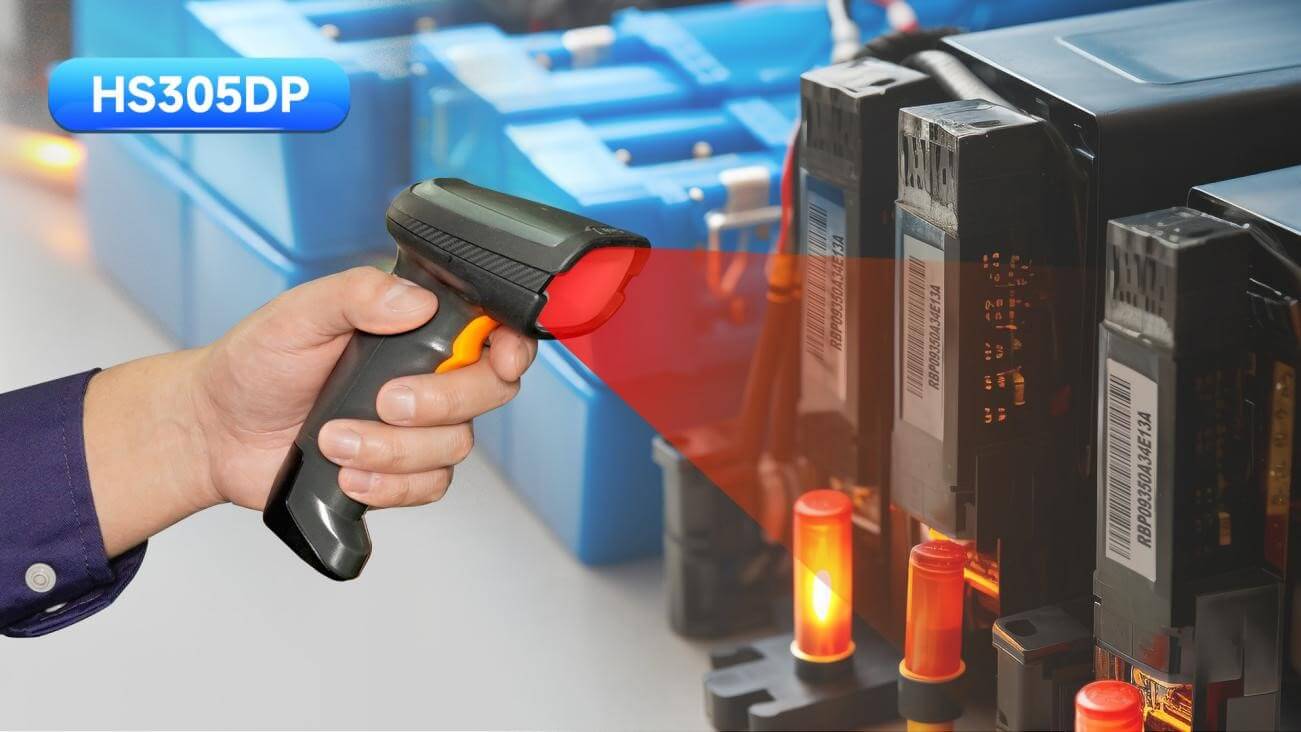 Application of HS305DP Industrial Scanner in Lithium Battery Production Code Reading