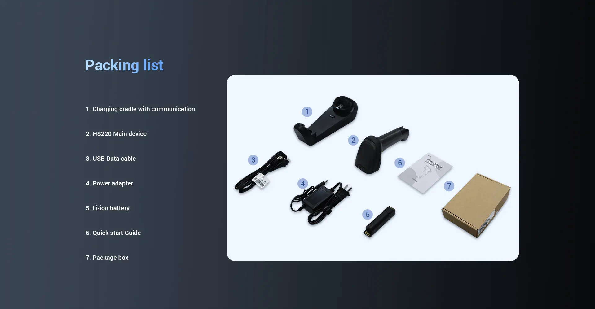 HS220 Industrial Wireless Barcode Scanner